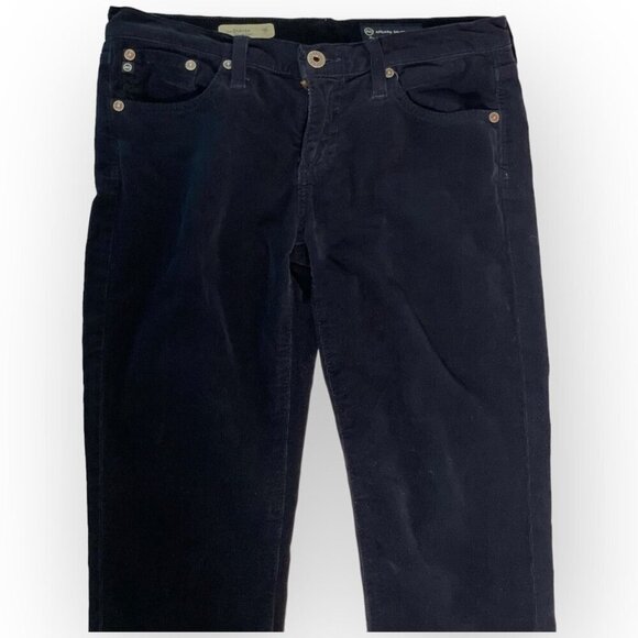 AG Adriano Goldschmied, The Stevie, Navy Blue Corduroy, Slim Straight Womens 27R - Picture 4 of 11